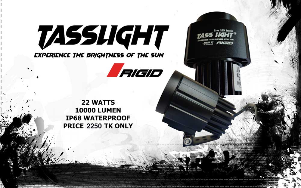 Tasslight Rigid- Fog Light for Motorcycle, Extremely Powerful, Relay-less Install - Image 2